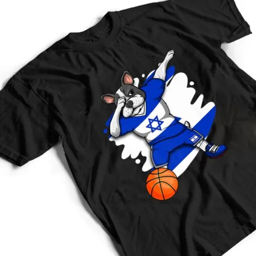 Dabbing French Bulldog Israel Basketball Fan Jersey Sport T Shirt