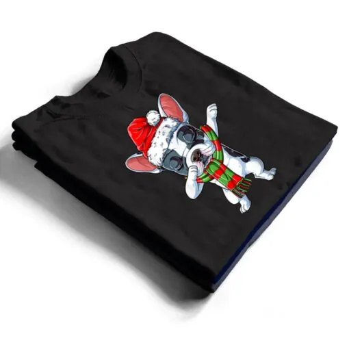 Dabbing French Bulldog Santa Christmas Xmas T Shirt