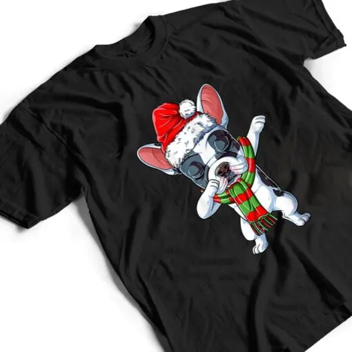 Dabbing French Bulldog Santa Christmas Xmas T Shirt