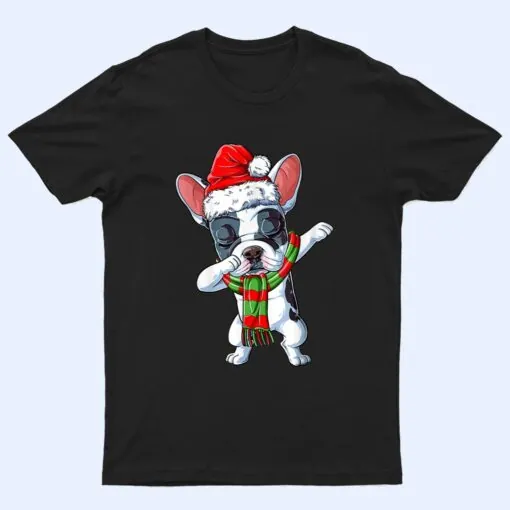 Dabbing French Bulldog Santa Christmas Xmas T Shirt