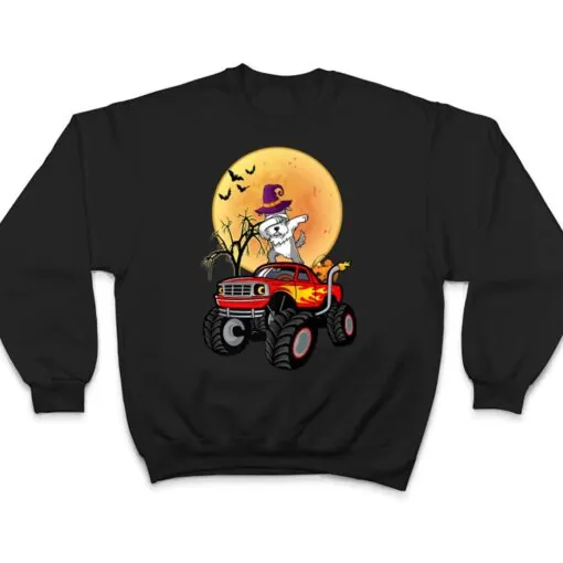 Dabbing Miniature Schnauzer Dog Monster Truck Halloween T Shirt