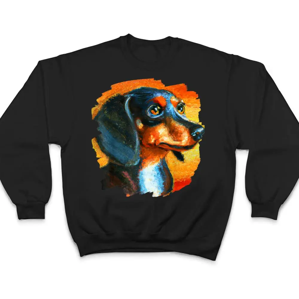 Dachshund-Chiweenie-Wiener-Dog-Art-Color-Painting-Dogs-T-Shirt-4 Dachshund Chiweenie Wiener Dog Art Color Painting Dogs T Shirt
