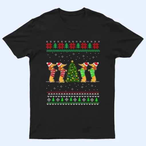 Dachshund Dog Christmas Funny Dachshund Xmas T Shirt