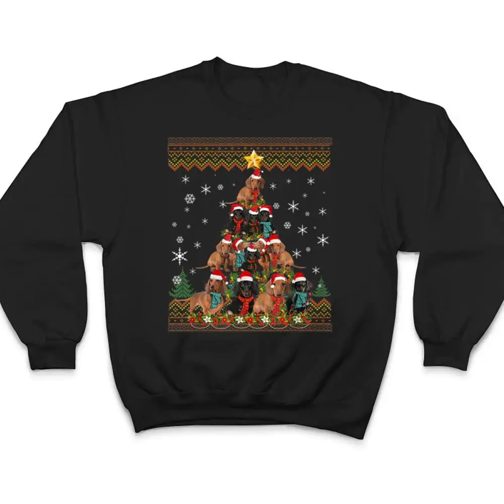 Dachshund-Dog-Christmas-Lights-Christmas-Ver-1-T-Shirt-4 Dachshund Dog Christmas Lights Christmas Ver 1 T Shirt