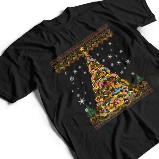 Dachshund Dog Christmas Lights Christmas Ver 2 T Shirt