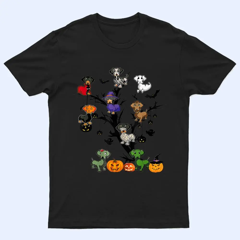Dachshund Dog Happy Halloweiner Halloween Pumpkin Tree T Shirt Dachshund Dog Happy Halloweiner Halloween Pumpkin Tree T Shirt