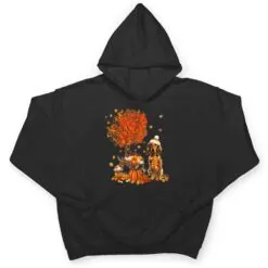 Dachshund Dog Pumpkin Autumn Fall Maple Leaf Thanksgiving T Shirt