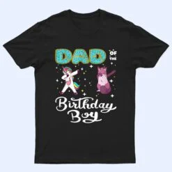 Dad Of He Birthday Boy Donut Dabbing Unicorn Kitten Cat T Shirt