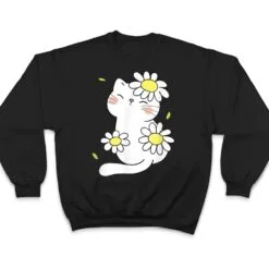 Daisy Cat Spring Floral Kitten With Flower Animal Cute Pet T Shirt Daisy Cat Spring Floral Kitten With Flower Animal Cute Pet T Shirt