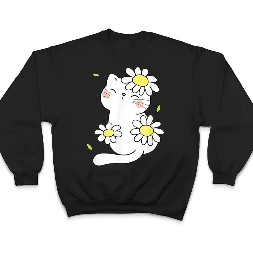 Daisy-Cat-Spring-Floral-Kitten-With-Flower-Animal-Cute-Pet-T-Shirt-4 Daisy Cat Spring Floral Kitten With Flower Animal Cute Pet T Shirt