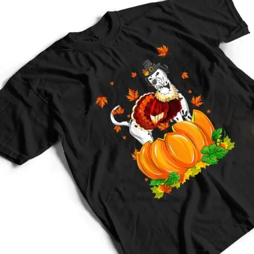 Dalmatian Dog Thanksgiving Turkey Fall Autumn Pumpkin T Shirt