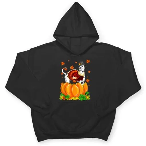 Dalmatian Dog Thanksgiving Turkey Fall Autumn Pumpkin T Shirt