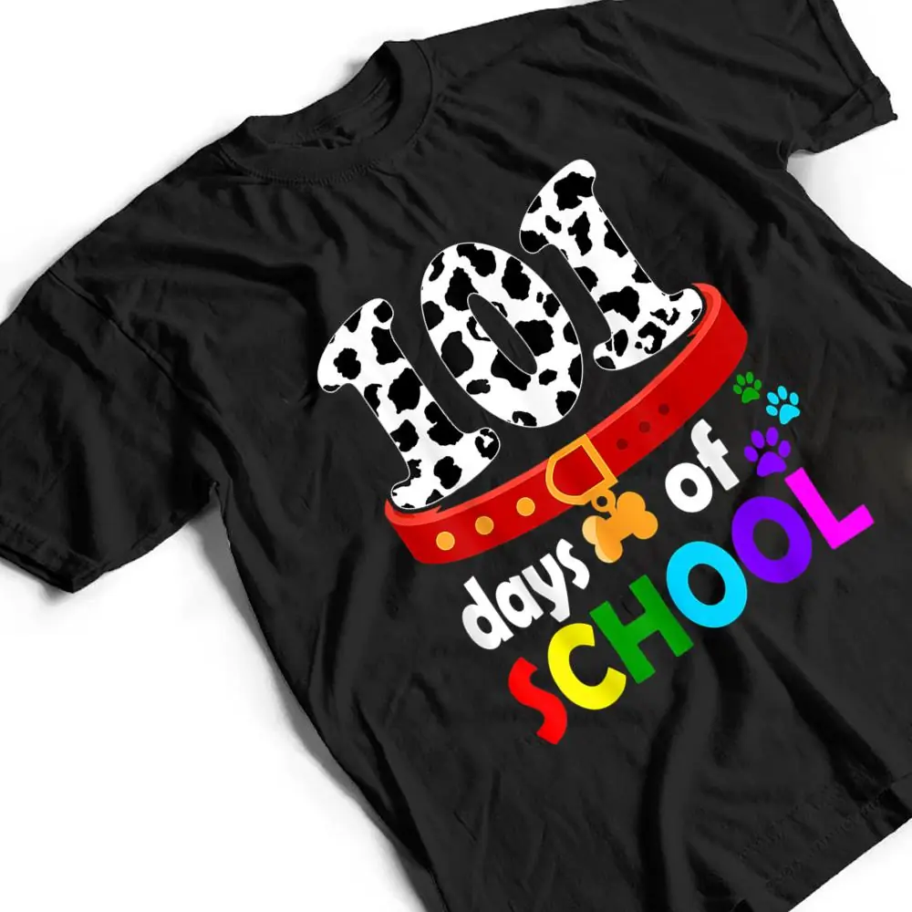 Dalmation-Dog-101-Days-Of-School-Teachers-T-Shirt-2 Dalmation Dog 101 Days Of School Teachers T Shirt