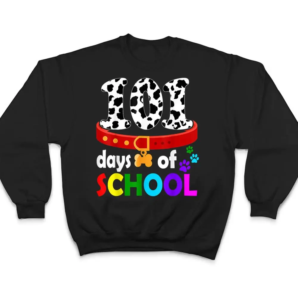 Dalmation-Dog-101-Days-Of-School-Teachers-T-Shirt-4 Dalmation Dog 101 Days Of School Teachers T Shirt