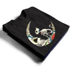 Dia De Los Muertos Crescent Moon And Cat Sugar Skull T Shirt Dia De Los Muertos Crescent Moon And Cat Sugar Skull T Shirt
