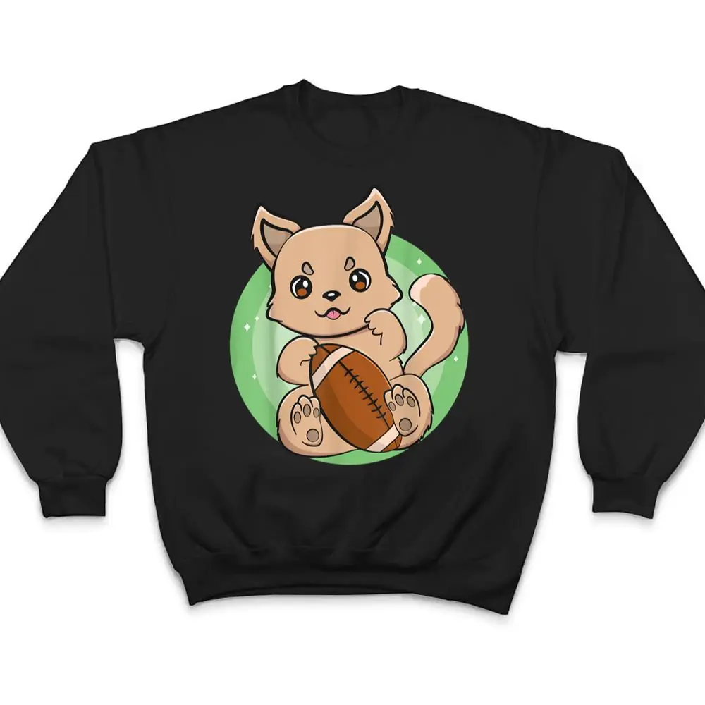 Dingo-With-Football-Team-Sport-Chibi-Anime-Dog-T-Shirt-4 Dingo With Football Team Sport Chibi Anime Dog T Shirt