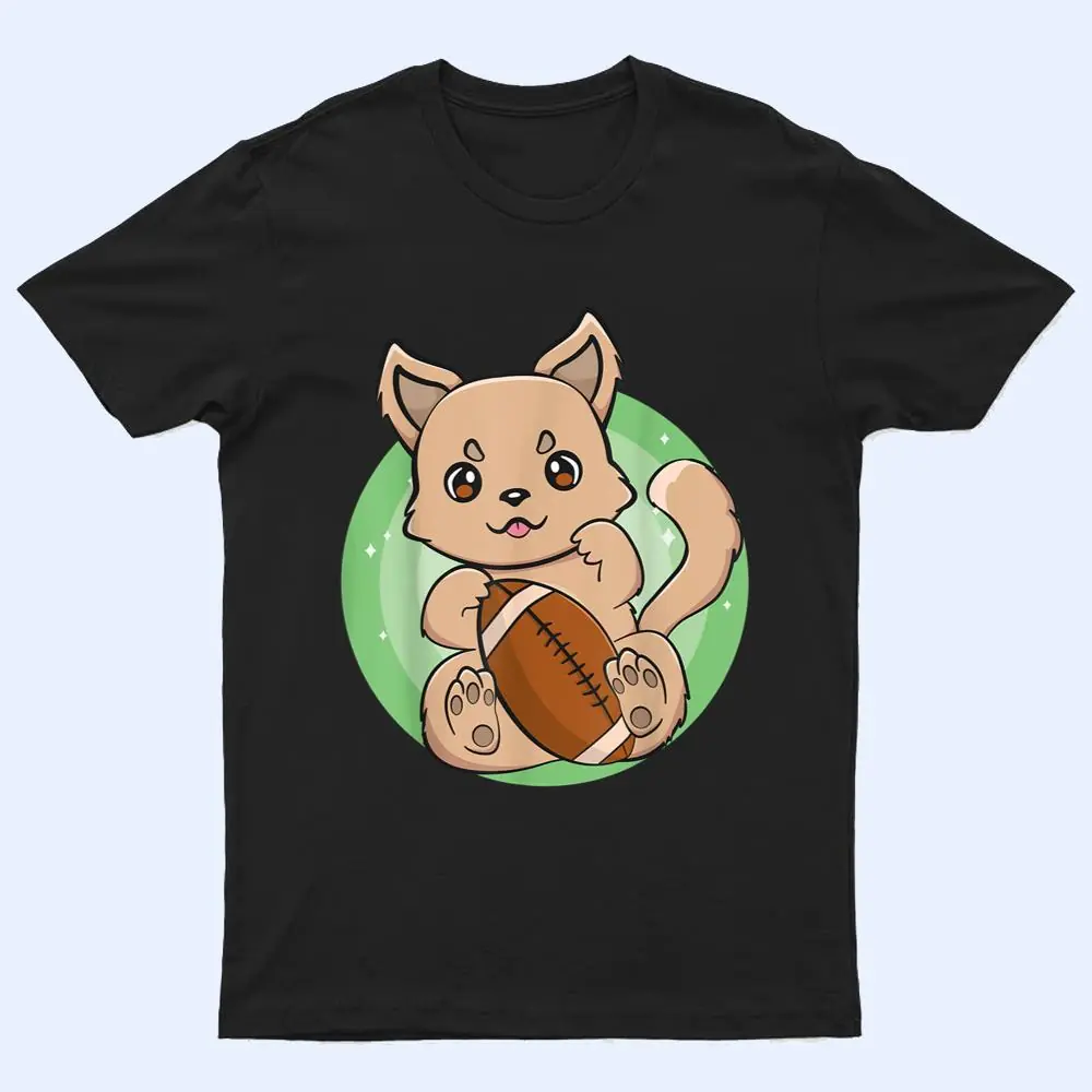 Dingo With Football Team Sport Chibi Anime Dog T Shirt Dingo With Football Team Sport Chibi Anime Dog T Shirt