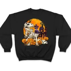 Dinosaur Skeleton Pumpkin With Moon Halloween Cat Witchy T Shirt Dinosaur Skeleton Pumpkin With Moon Halloween Cat Witchy T Shirt