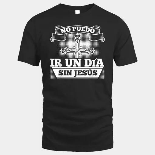 Diseno cristiano de la camiseta No puedo ir un dia sin Jesus