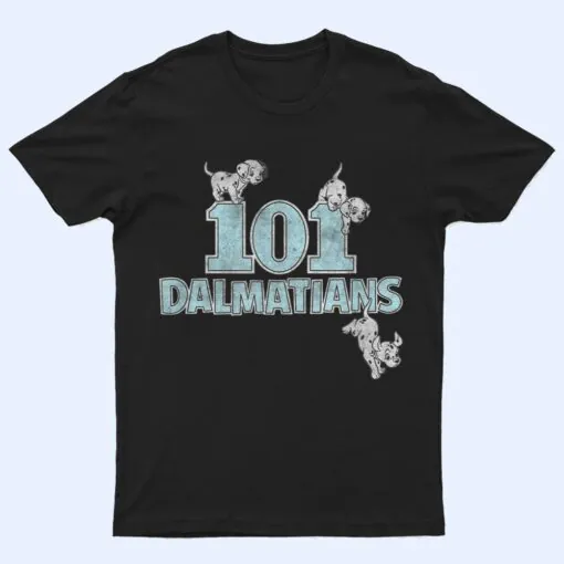 Disney 101 Dalmatians Puppies Climbing Logo T Shirt