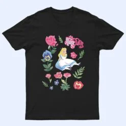 Disney Alice in Wonderland Alice Cheshire Cat Floral T Shirt