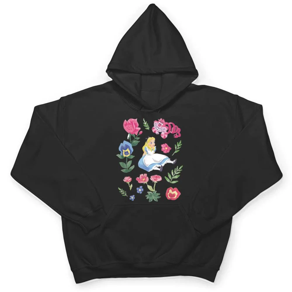 Disney-Alice-in-Wonderland-Alice-Cheshire-Cat-Floral-T-Shirt-3 Disney Alice in Wonderland Alice Cheshire Cat Floral T Shirt