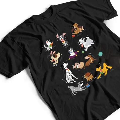 Disney Pets Movie Dogs Group Jumble T Shirt
