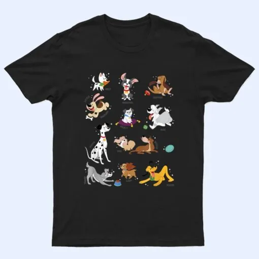 Disney Pets Movie Dogs Group Jumble T Shirt