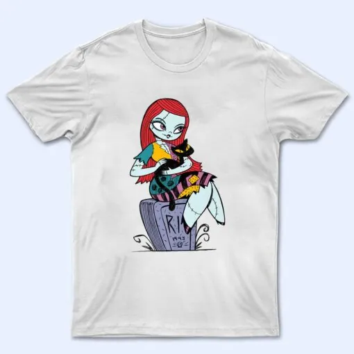 Disney The Nightmare Before Christmas Sally and Cat T Shirt