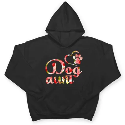 Dog Aunt Sister Flower Puppy Dog Lover T Shirt