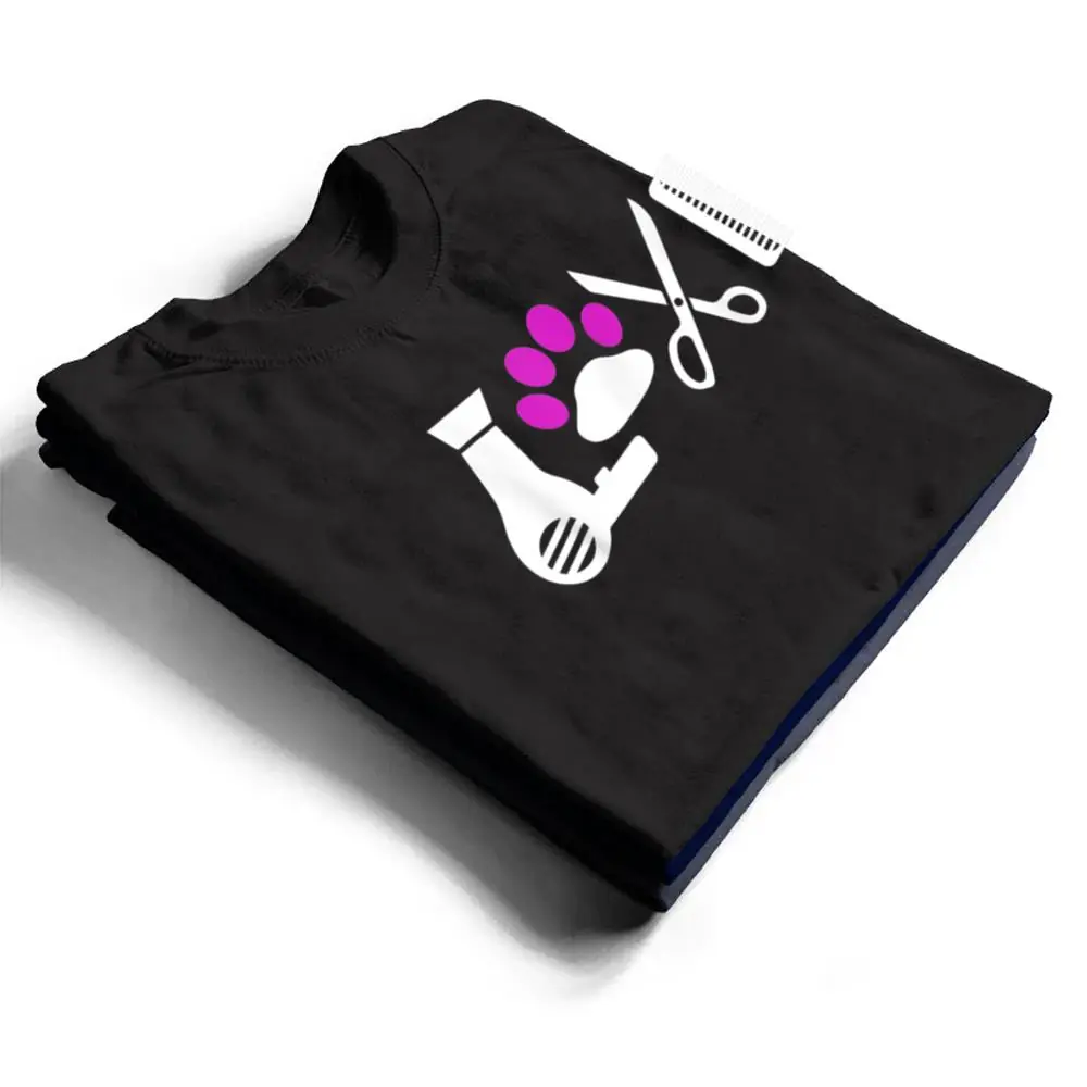 Dog-Groomer-Love-T-Dog-Grooming-Hairdryer-Paw-T-Shirt-1 Dog Groomer Love T Dog Grooming Hairdryer Paw T Shirt