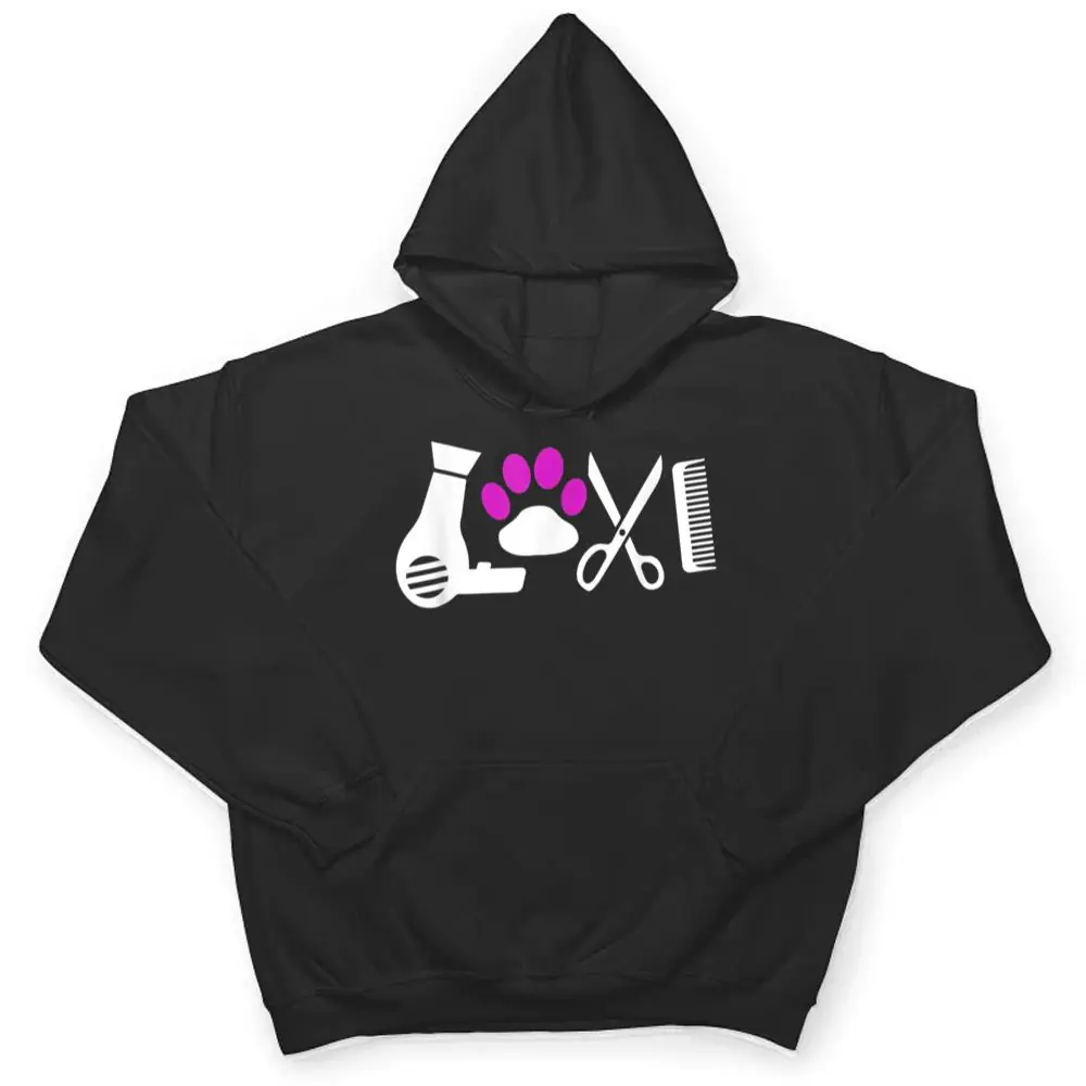 Dog-Groomer-Love-T-Dog-Grooming-Hairdryer-Paw-T-Shirt-3 Dog Groomer Love T Dog Grooming Hairdryer Paw T Shirt