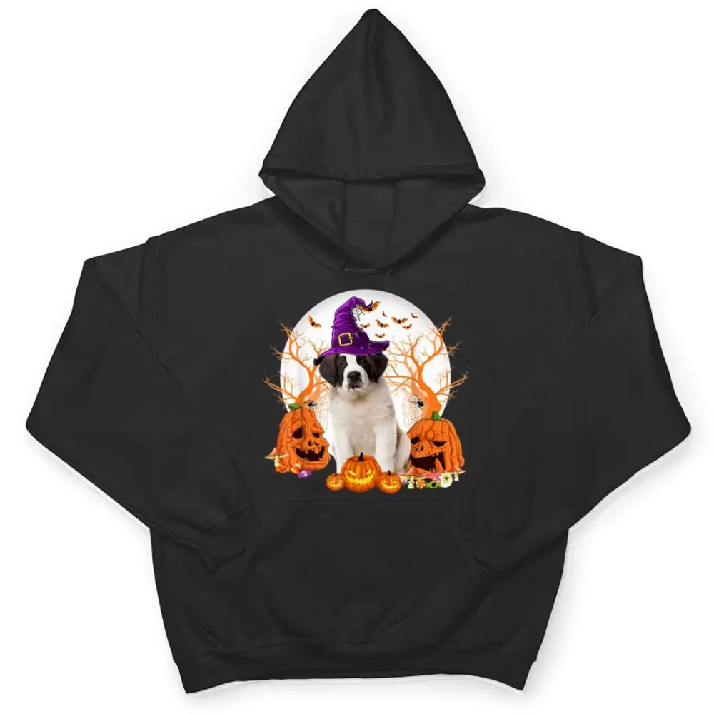 Dog-Halloween-Saint-Bernard-Dog-Jack-O-Lantern-Pumpkin-T-Shirt-3 Dog Halloween Saint Bernard Dog Jack O Lantern Pumpkin T Shirt