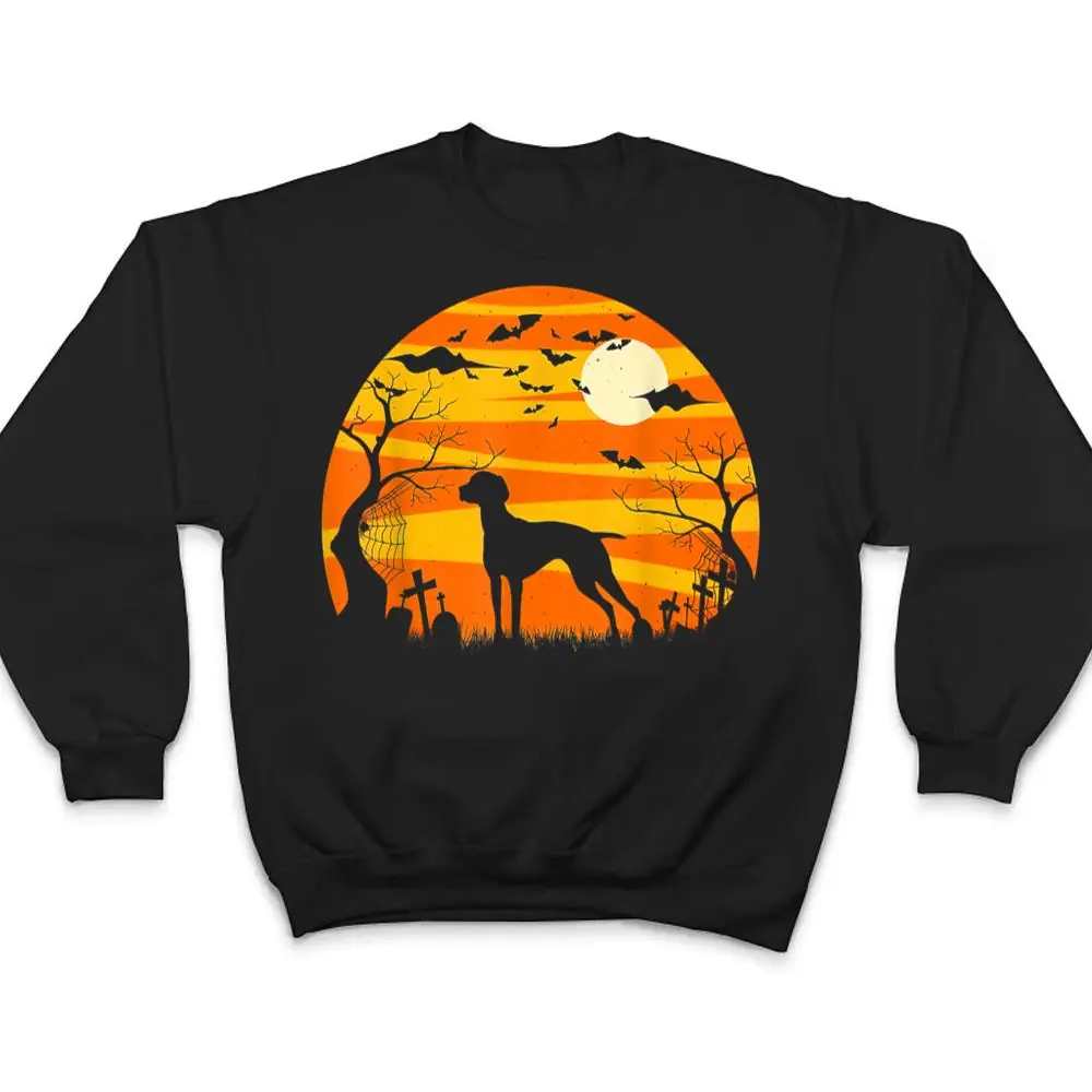 Dog-Halloween-Vizsla-Dog-Jack-O-Lantern-Pumpkin-T-Shirt-4 Dog Halloween Vizsla Dog Jack O Lantern Pumpkin T Shirt