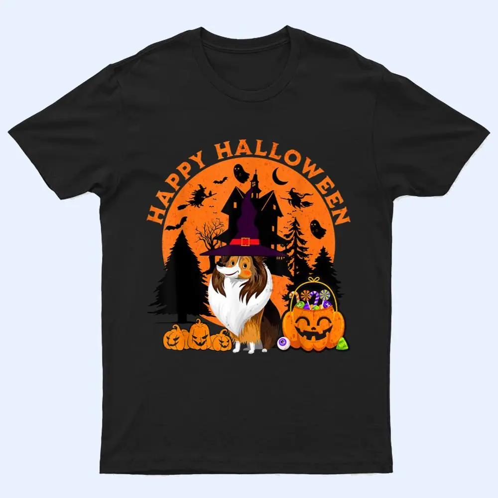 Dog Halloween sheltie Dog Scary Pumpkin T Shirt Dog Halloween sheltie Dog Scary Pumpkin T Shirt
