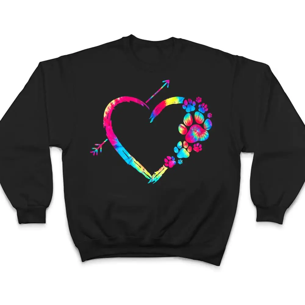 Dog-Mom-Love-Dogs-Paw-Print-Heart-Tie-Dye-Mothers-Day-T-Shirt-4 Dog Mom Love Dogs Paw Print Heart Tie Dye Mother's Day T Shirt
