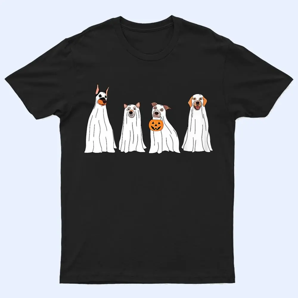 Dog Treat Or Treating Pajamas Jackolantern Ghost Halloween Ver 1 T Shirt Dog Treat Or Treating Pajamas Jackolantern Ghost Halloween Ver 1 T Shirt