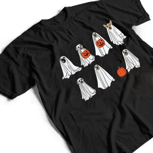 Dog Treat Or Treating Pajamas Jackolantern Ghost Halloween Ver 2 T Shirt