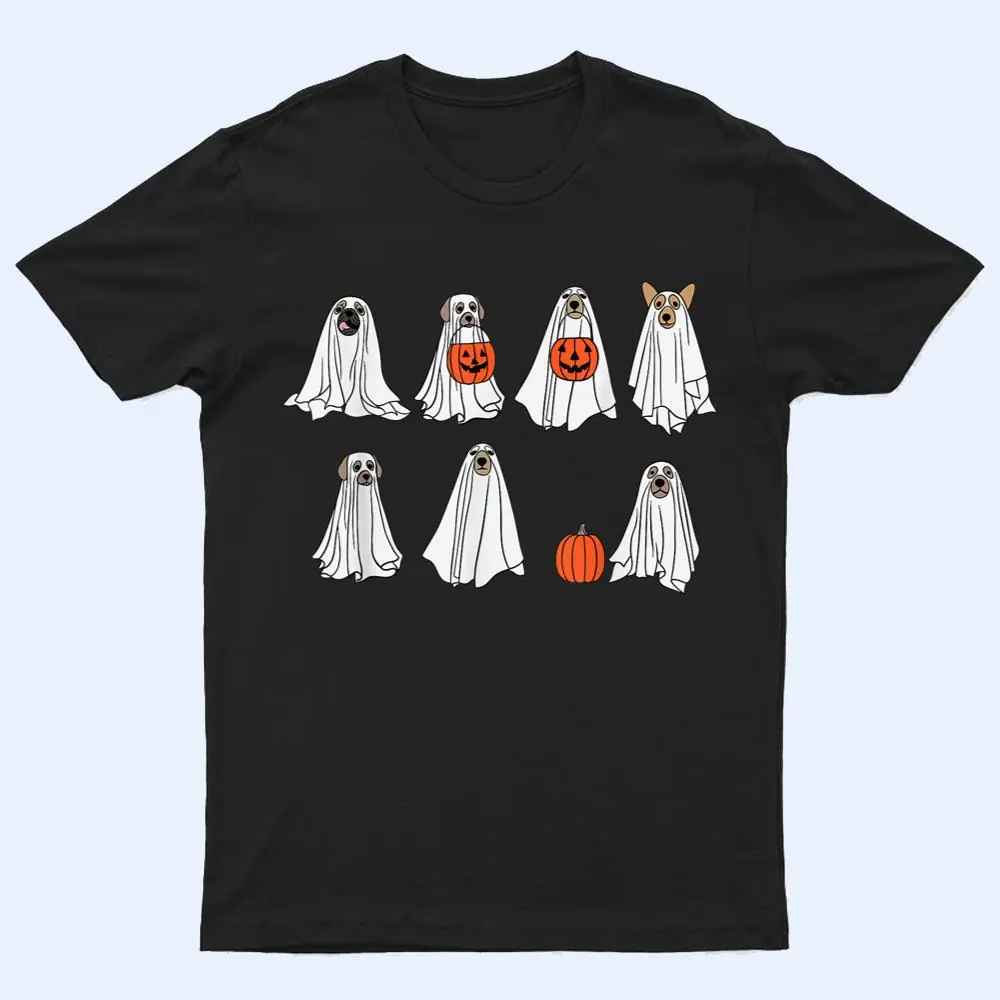 Dog Treat Or Treating Pajamas Jackolantern Ghost Halloween Ver 2 T Shirt Dog Treat Or Treating Pajamas Jackolantern Ghost Halloween Ver 2 T Shirt