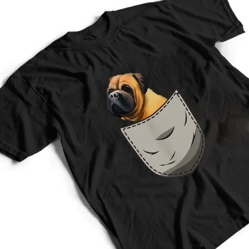 Dogs 365 Bullmastiff Dog in Pocket Dog Lover Gifts T Shirt