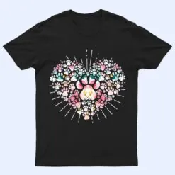 Dogs 365 Paw Hearts Dog Lover Hearts Love Animal Rescue T Shirt