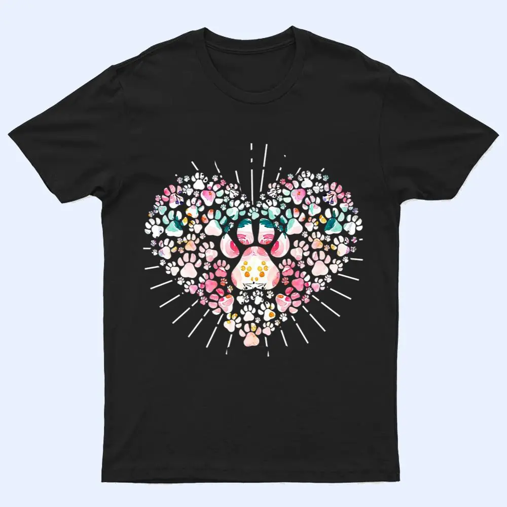 Dogs 365 Paw Hearts Dog Lover Hearts Love Animal Rescue T Shirt Dogs 365 Paw Hearts Dog Lover Hearts Love Animal Rescue T Shirt