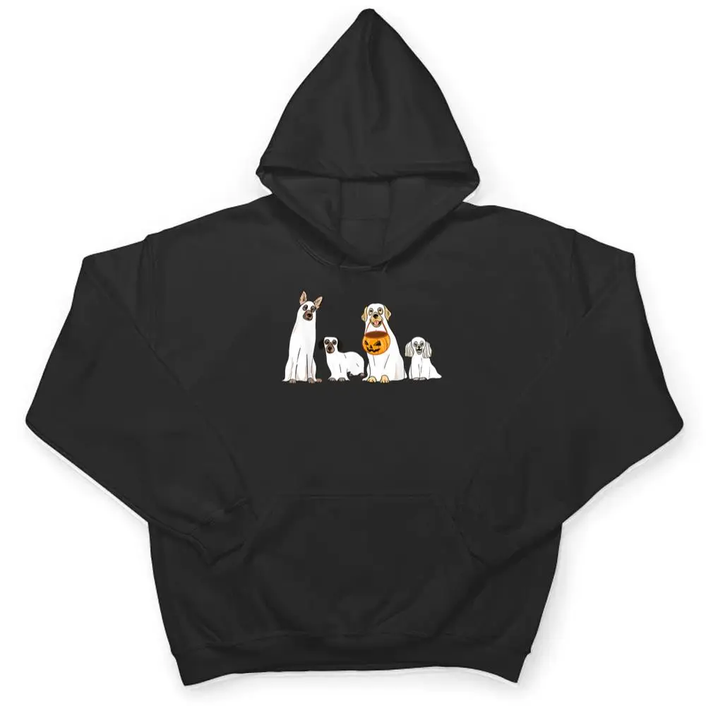Dogs-Wearing-Ghost-Costume-Funny-Dog-Halloween-T-Shirt-3 Dogs Wearing Ghost Costume Funny Dog Halloween T Shirt