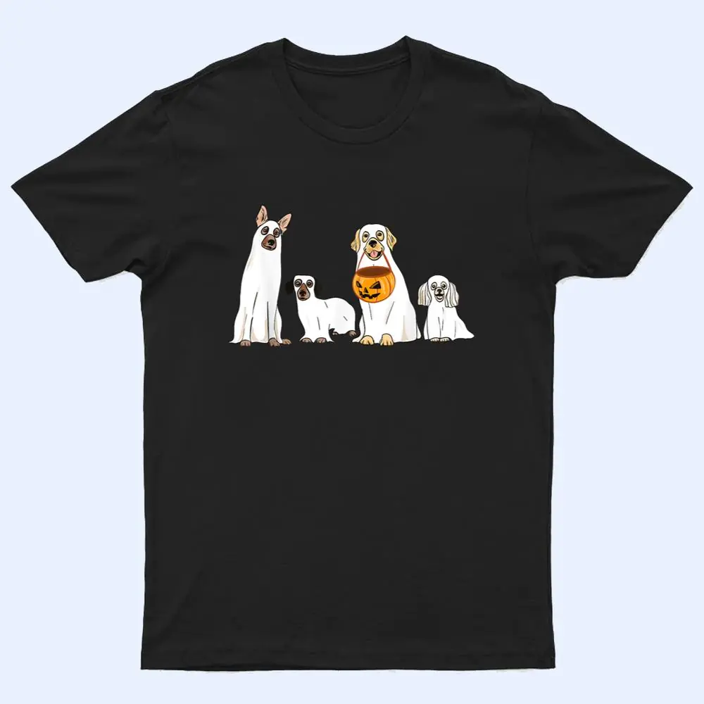Dogs Wearing Ghost Costume Funny Dog Halloween T Shirt Dogs Wearing Ghost Costume Funny Dog Halloween T Shirt