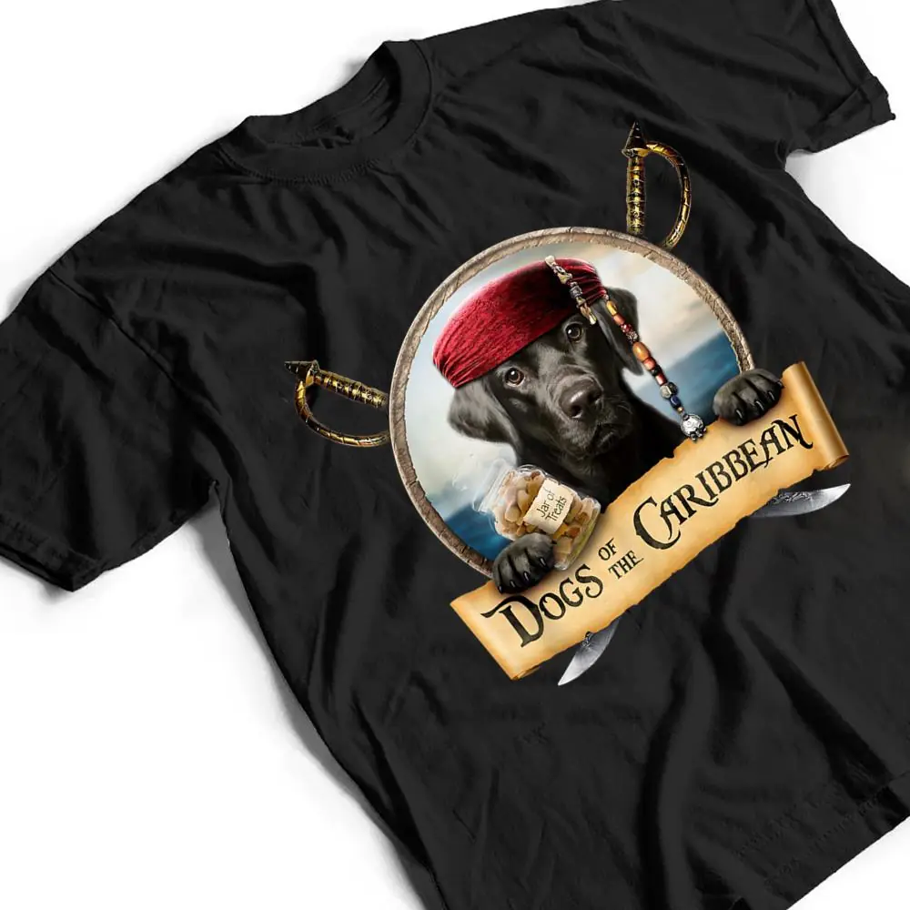 Dogs-of-the-Caribbean-Cute-Black-Labrador-Pirate-T-Shirt-2 Dogs of the Caribbean - Cute Black Labrador Pirate T Shirt