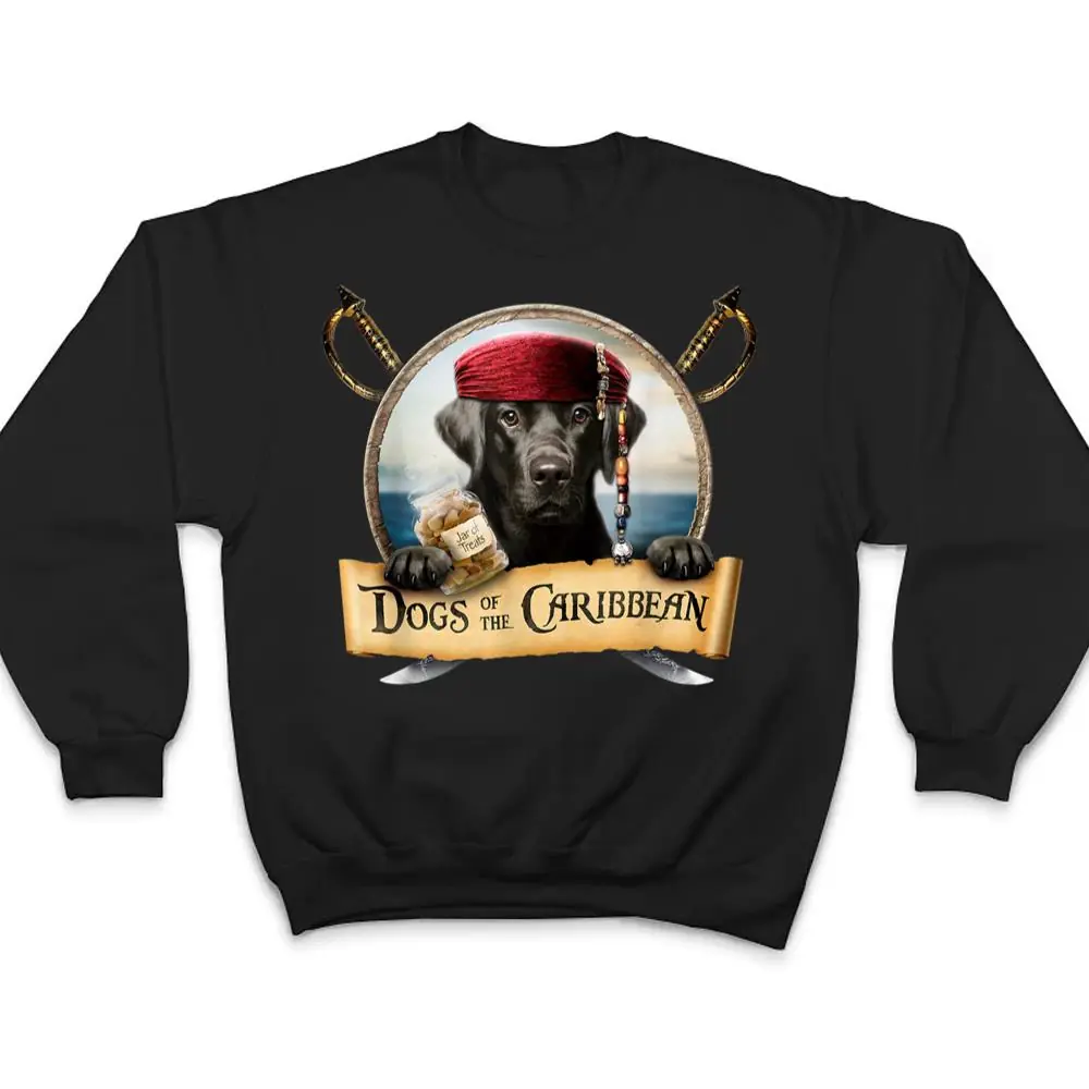 Dogs-of-the-Caribbean-Cute-Black-Labrador-Pirate-T-Shirt-4 Dogs of the Caribbean - Cute Black Labrador Pirate T Shirt