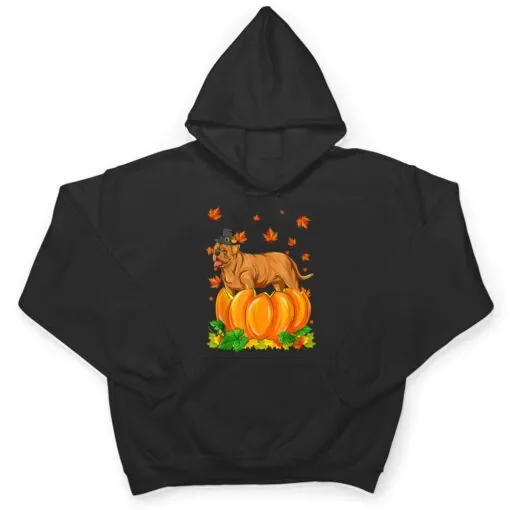 Dogue De Bordeaux Dog Happy Thanksgiving Pumpkin Fall Autumn T Shirt