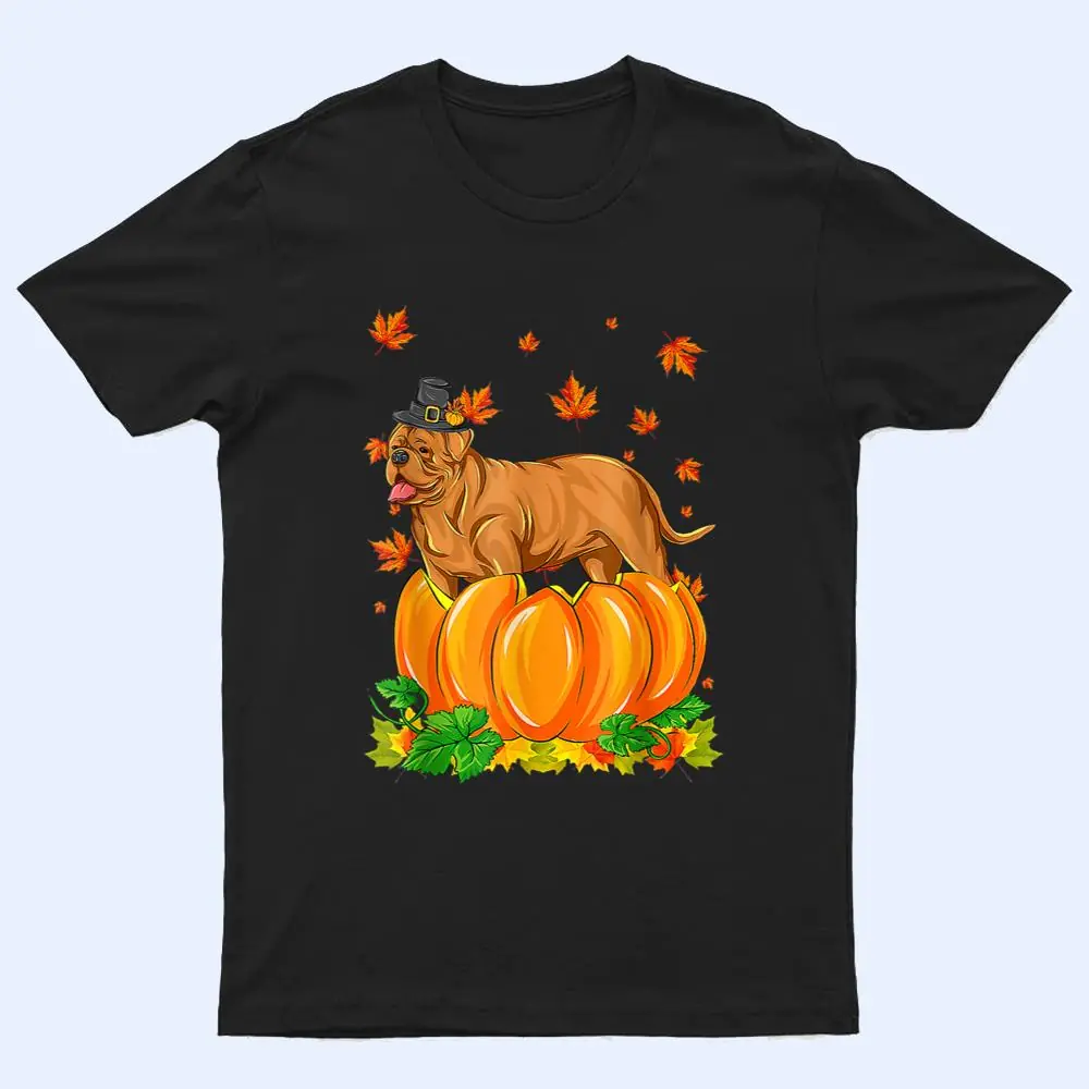 Dogue De Bordeaux Dog Happy Thanksgiving Pumpkin Fall Autumn T Shirt Dogue De Bordeaux Dog Happy Thanksgiving Pumpkin Fall Autumn T Shirt