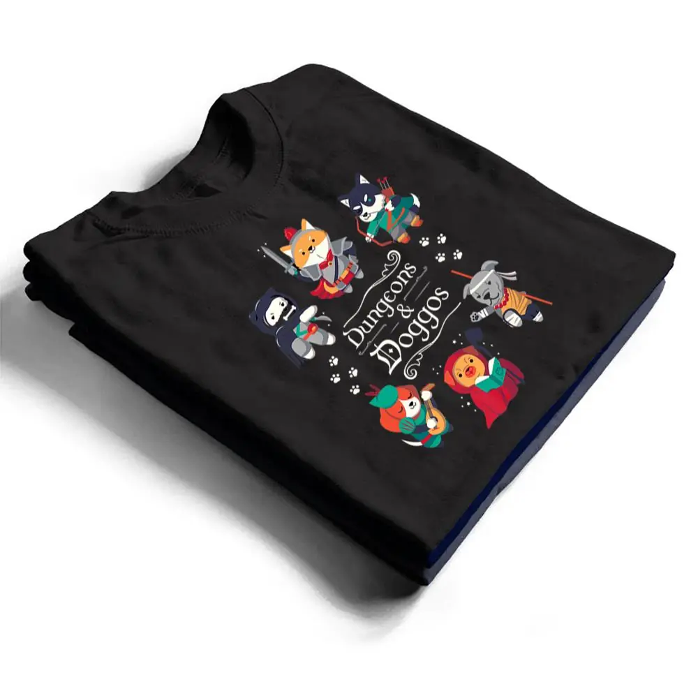 Dungeons-and-Doggos-RPG-D20-Dice-Nerdy-Fantasy-Gamer-Dog-T-Shirt-1 Dungeons and Doggos RPG D20 Dice Nerdy Fantasy Gamer Dog T Shirt