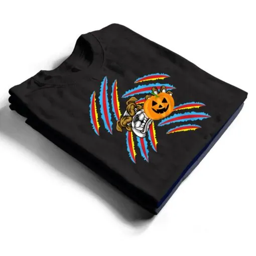 English Bulldog Mom Halloween Pumpkin T Shirt